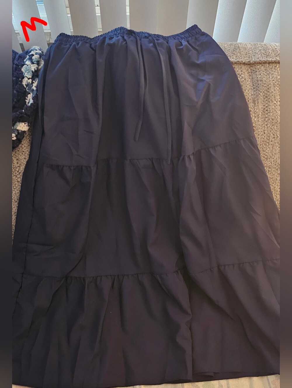 Women's Navy Tiered Skirt - Classic Everyday Style With Pockets